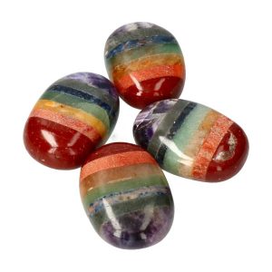 7 Chakra palm steen, 6.5 tot 7.5 cm, 100-180 gram