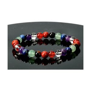 7 Chakra, model B,  armband, 8 mm, 19 cm