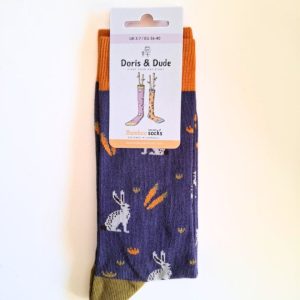 Sokken bamboe, konijn met wortel paars 36-40 – DORIS AND DUDE