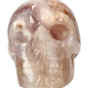 Kersenbloesem Agaat, kristallen edelsteen schedel, 7.5 cm,  307 gram