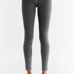 Skinny damesjeans bio katoen, iron grey – EVERMIND