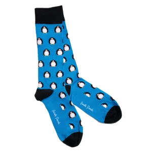 Sokken bamboe, pinguïns blauw – SWOLE PANDA